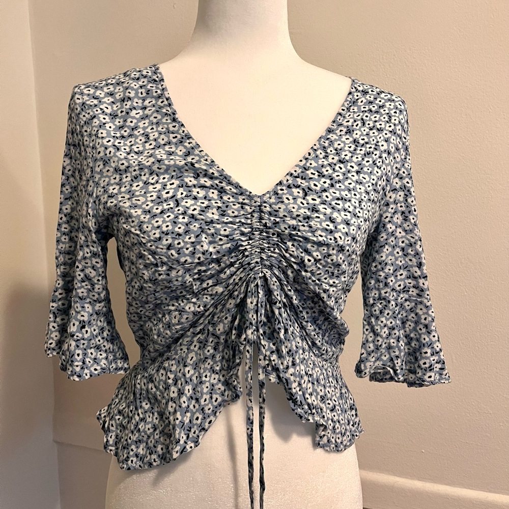 H&M Floral Crop Top Blouse